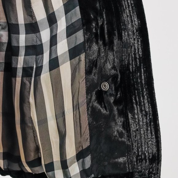 Burberry Black Silk Velvet Puffer Jacket - Picture 11 of 16